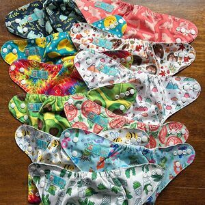 Alva Baby Reusable Cloth Diapers set of 11 Girl